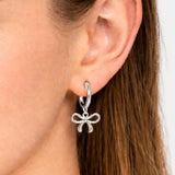 Calliope – Delicate Bow Charm Hoop Earrings