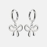 Calliope – Delicate Bow Charm Hoop Earrings
