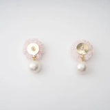 Junielle - Floral Drop Earrings in Pink