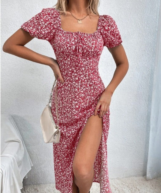 COLETTE™ – Casual Summer Square Neck A-Line Dress