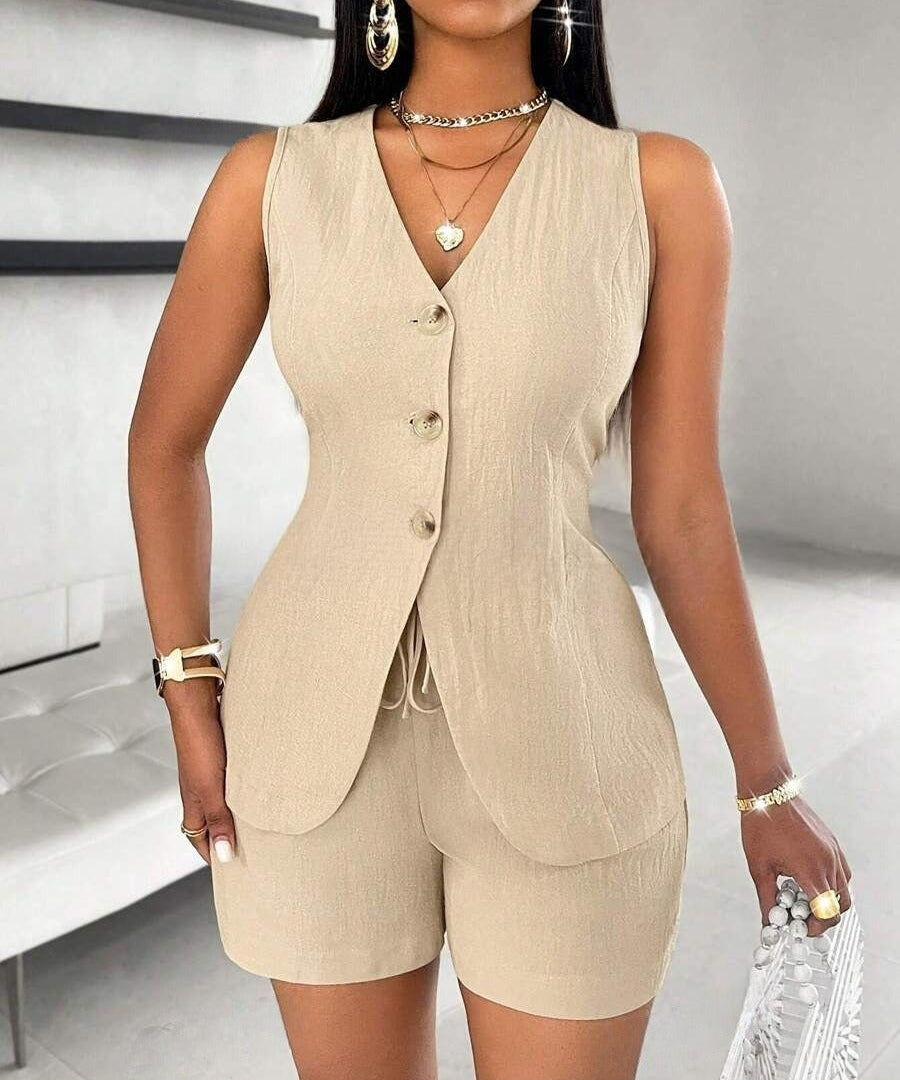 CHELENA™ – Chic Summer Vest and Shorts Set