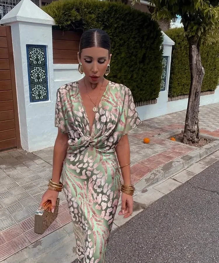 FLORENCE COPPER MIDI DRESS