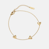 Estella – Triple Heart Charm Bracelet