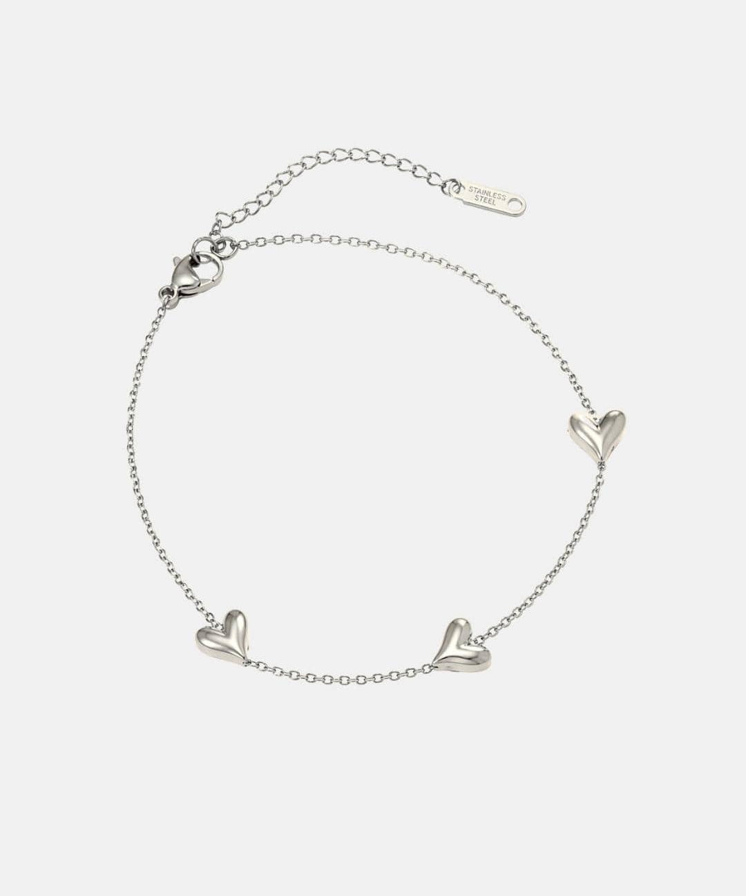 Estella – Triple Heart Charm Bracelet