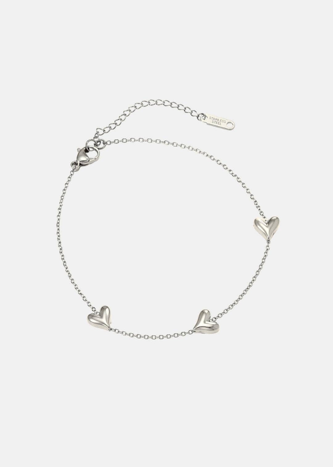 Estella – Triple Heart Charm Bracelet