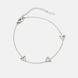 Estella – Triple Heart Charm Bracelet