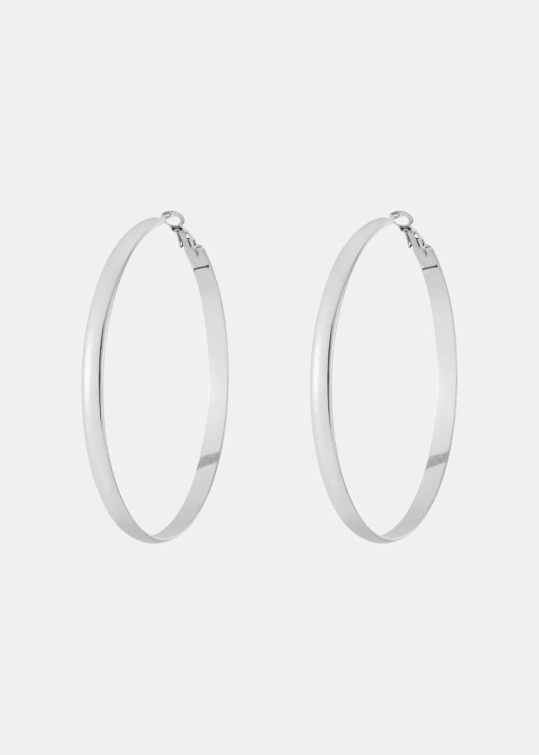 Everlee – Polished Thick Statement Hoop Earrings