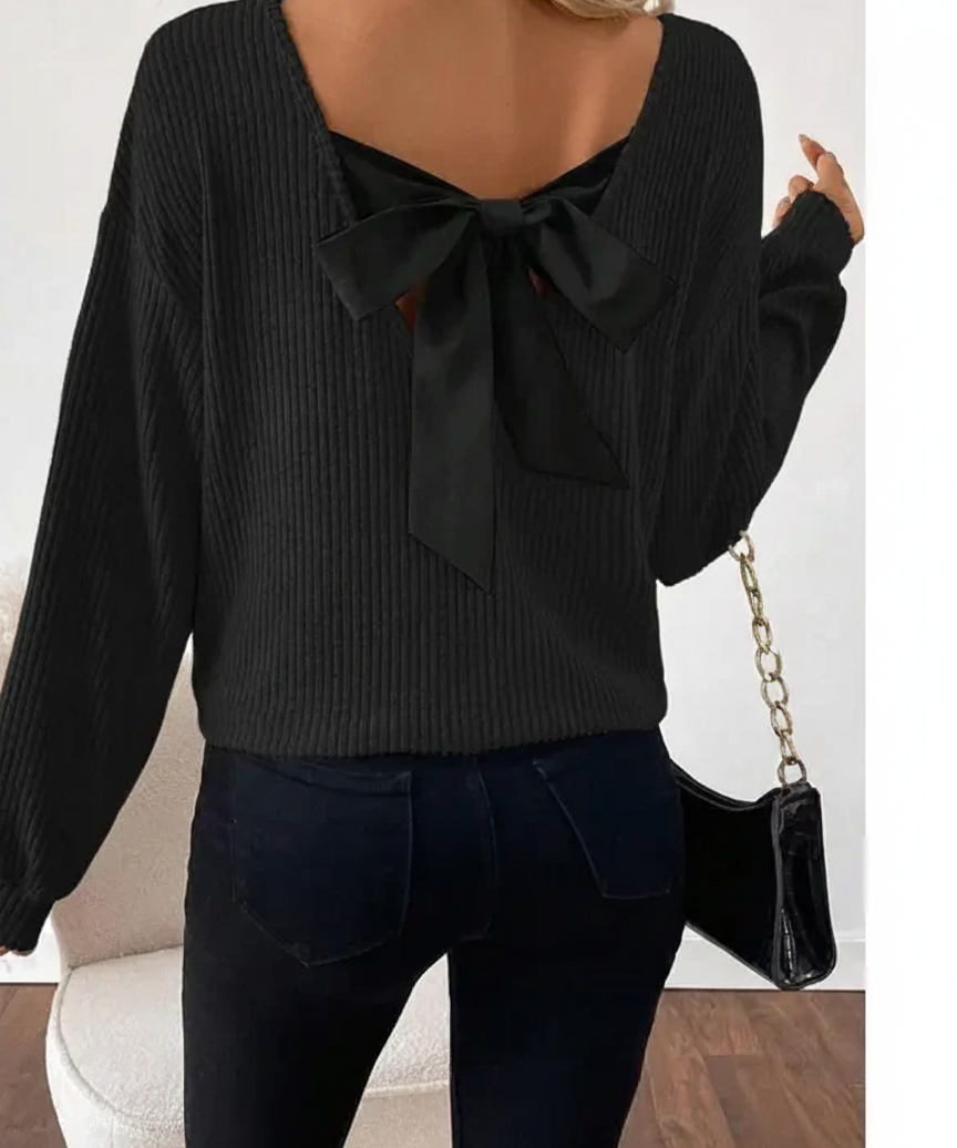 TAYLOR™ - Women's Casual Loose Fit T-Shirt Back Bow Design