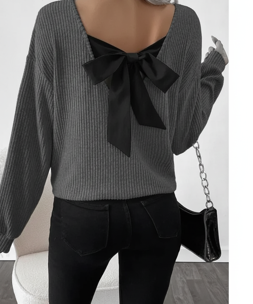 TAYLOR™ - Women's Casual Loose Fit T-Shirt Back Bow Design