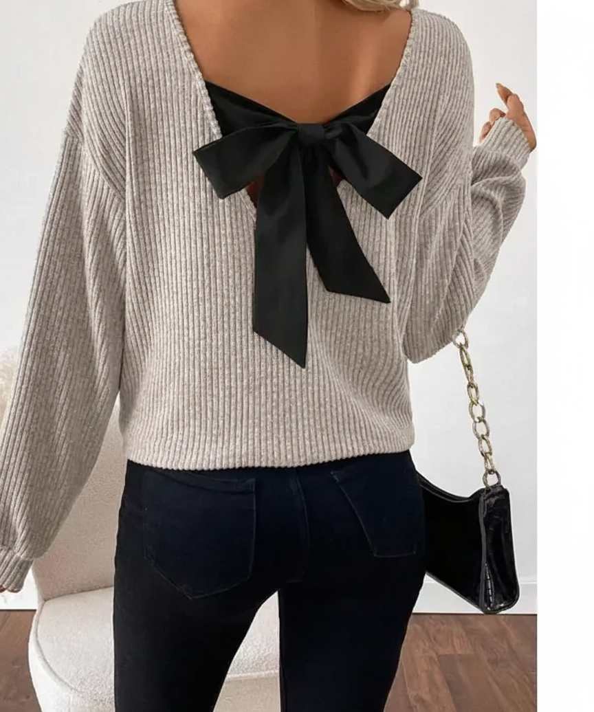 TAYLOR™ - Women's Casual Loose Fit T-Shirt Back Bow Design