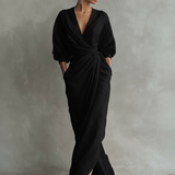 SOFI PURE ELEGANCE V-NECK DRESS