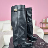 SERENA™ - Black Leather Boots