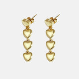 Izabella – Triple Heart Drop Earrings