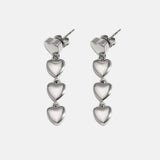 Izabella – Triple Heart Drop Earrings