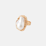 Lana – Oval Pearl Statement Ring in Gold