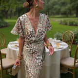 FLORENCE COPPER MIDI DRESS
