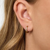 Maddison – Small Stone-Set Hoop Earrings