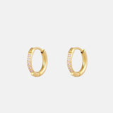 Maddison – Small Stone-Set Hoop Earrings