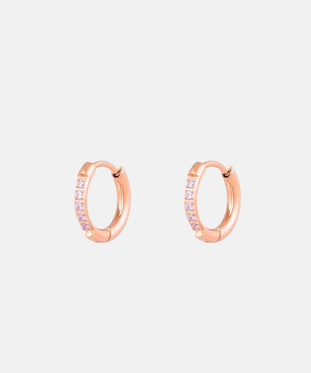 Maddison – Small Stone-Set Hoop Earrings