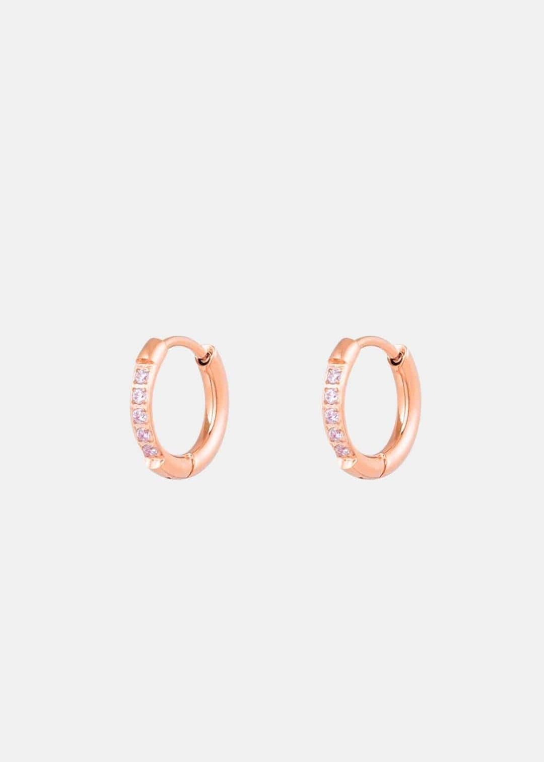 Maddison – Small Stone-Set Hoop Earrings