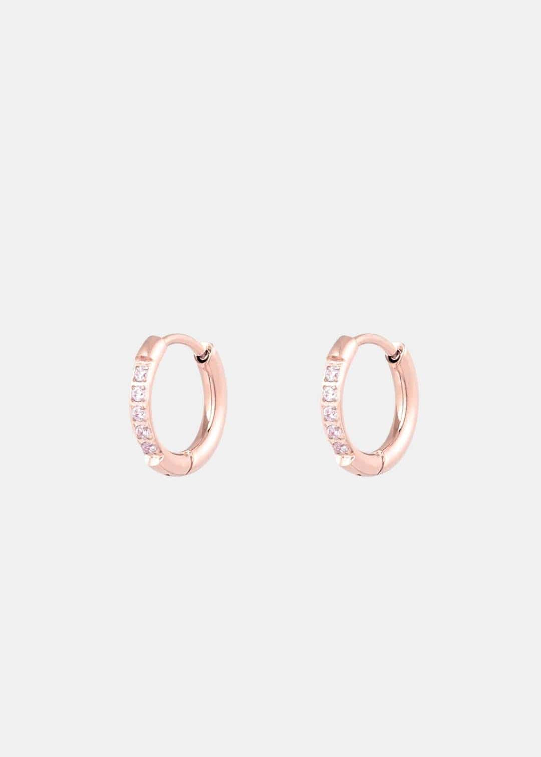 Maddison – Small Stone-Set Hoop Earrings