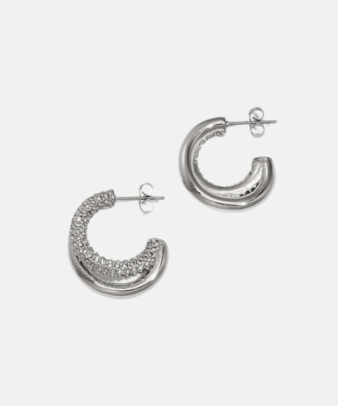 Marcelina – Hoop Earrings with Studs