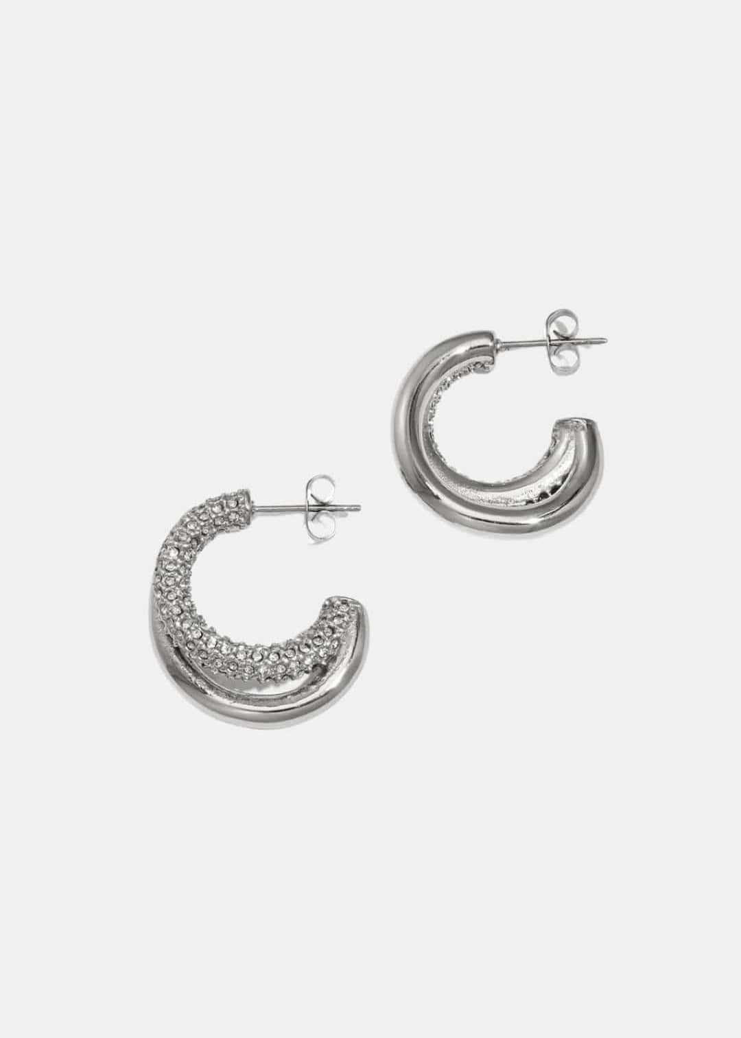Marcelina – Hoop Earrings with Studs