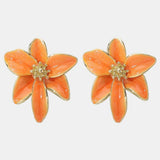 Maribella – Earrings Vintage Flower in Orange