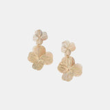 Marie – Floral Drop Earrings in Gold