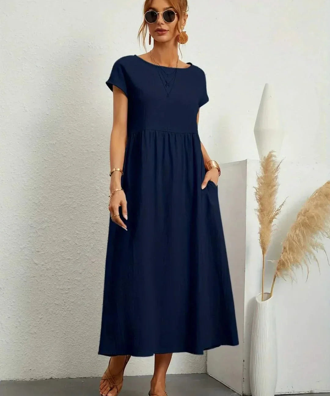 AVA LUXE FLUID MIDI DRESS