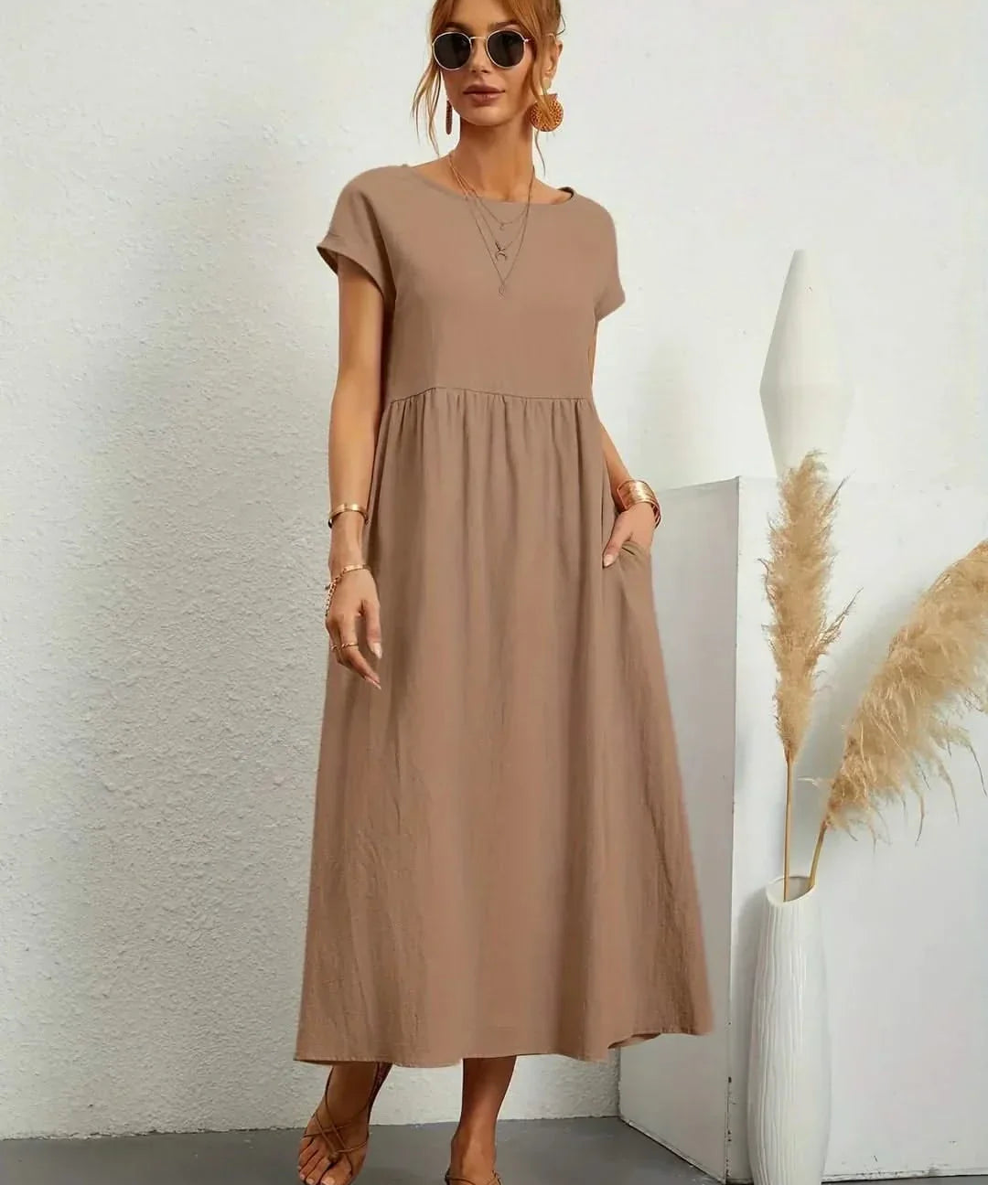 AVA LUXE FLUID MIDI DRESS
