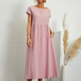 AVA LUXE FLUID MIDI DRESS