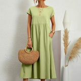 AVA LUXE FLUID MIDI DRESS