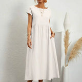 AVA LUXE FLUID MIDI DRESS