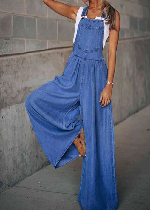 URA™ - Vintage Wide Leg Fashion Jumpsuit