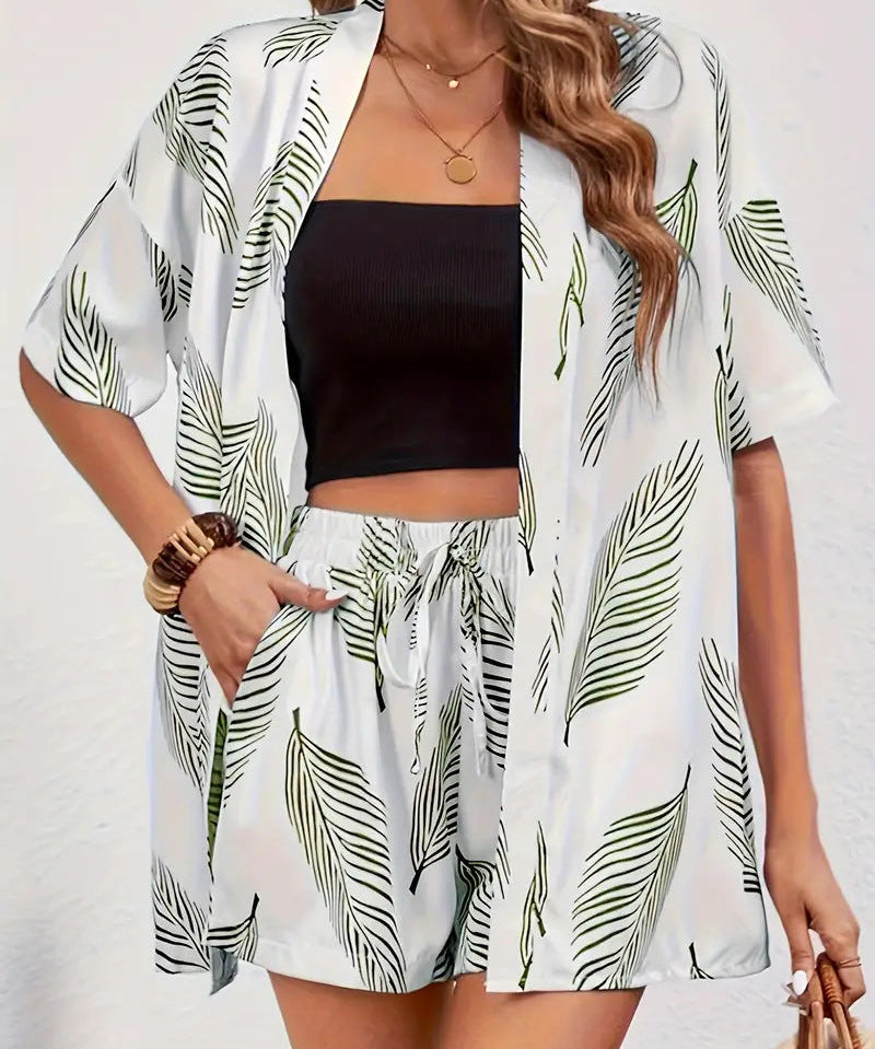 FANNIE™ – Simple Summer Floral Top and Shorts Set