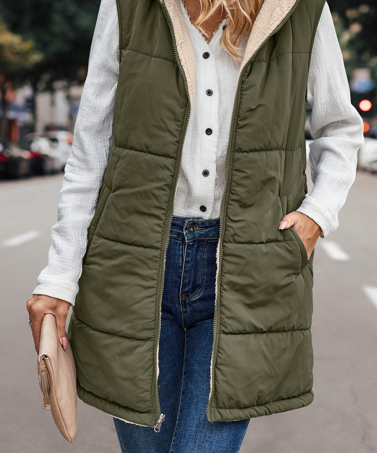 MISHELLE™ - Reversible Warm Hooded Vest