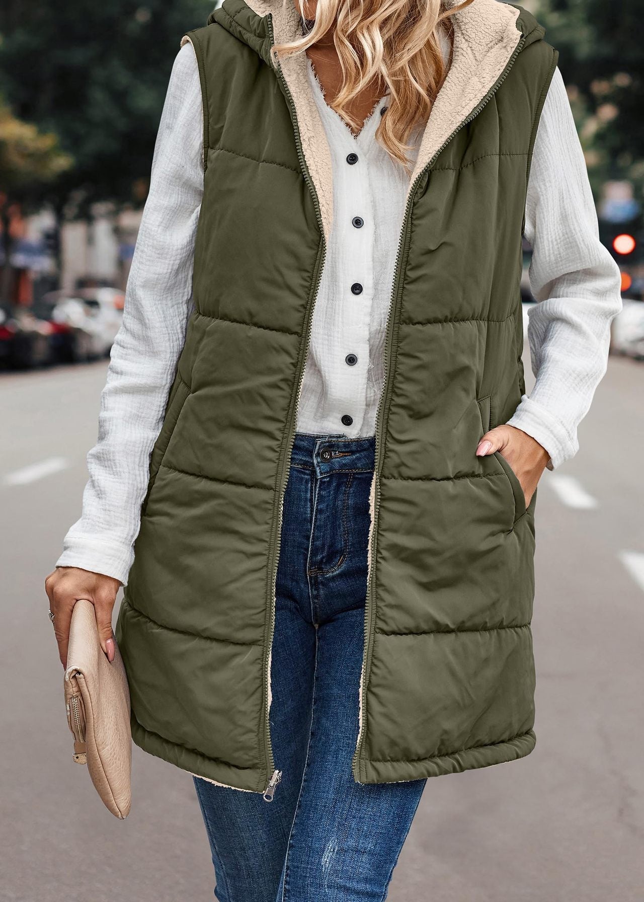 MISHELLE™ - Reversible Warm Hooded Vest
