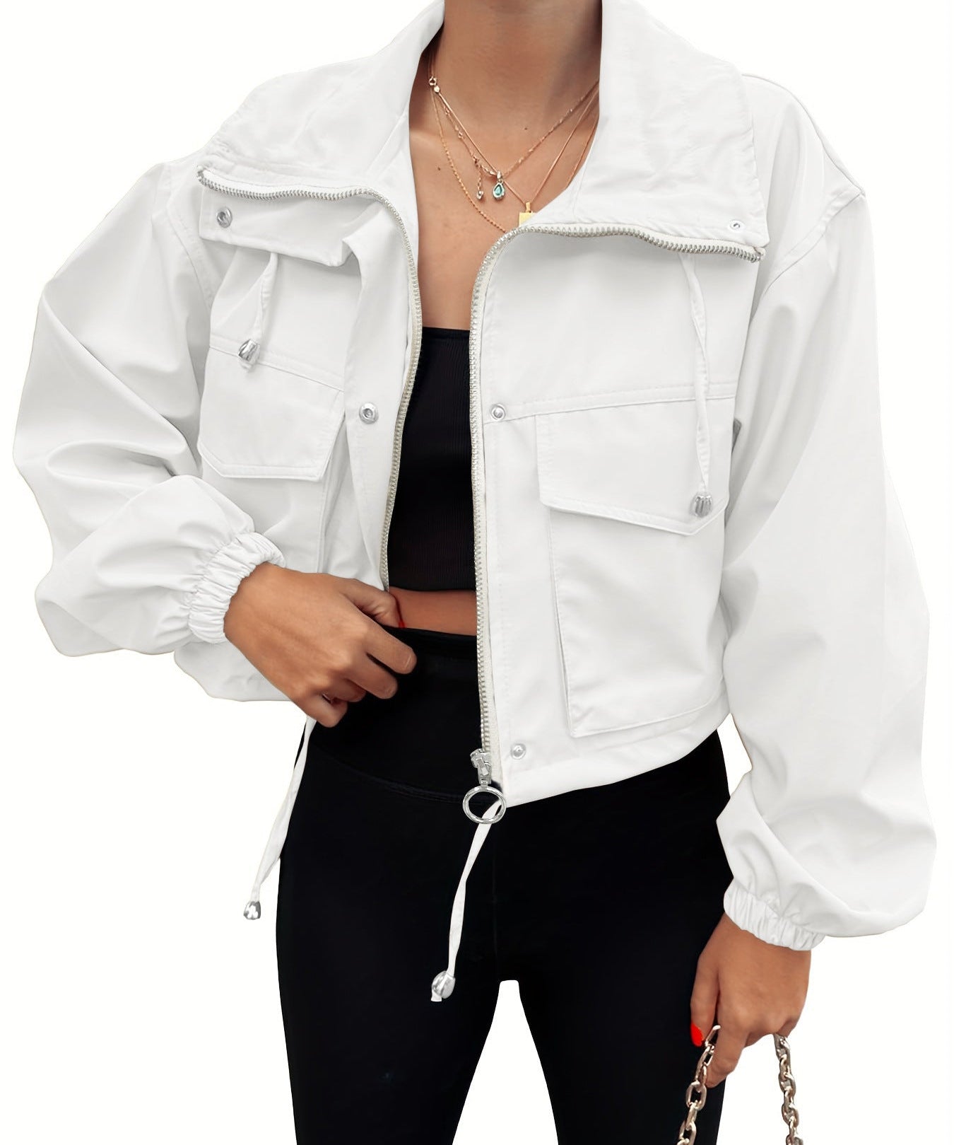 AGAPITA™ – Lightweight Zip-Up Cropped Jacket
