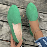 SHERNA™ - Women’s Solid Color Flats Soft Sole Pointed Toe Slip-On Shoes