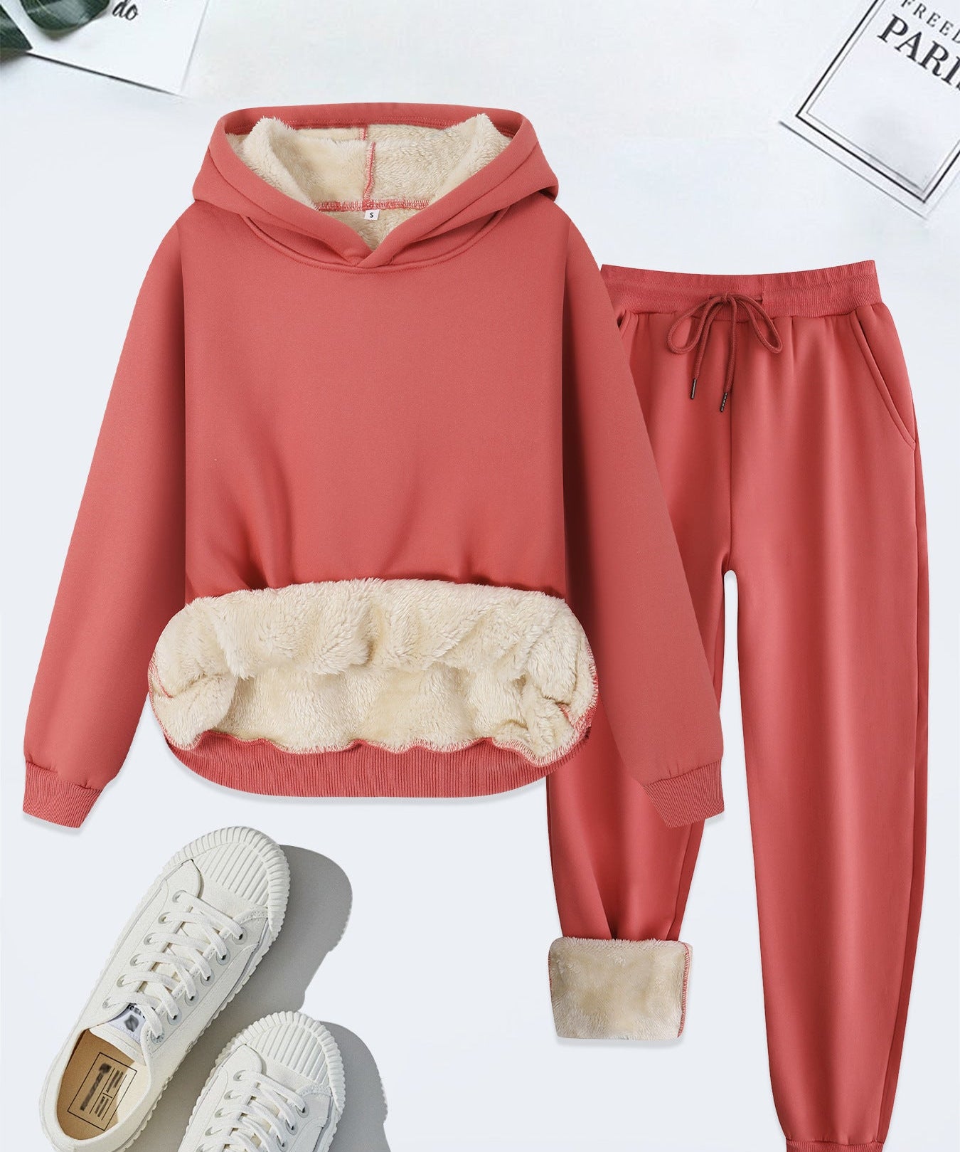FORDA™ - Cozy Solid Color Hoodie and Drawstring Pants Set