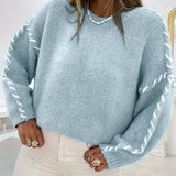 KALIYAH™ - Casual Round Neck Long Sleeve Sweater