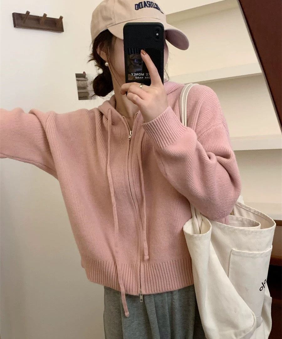 ARLENE™ – Cozy Long Sleeve Hooded Cardigan