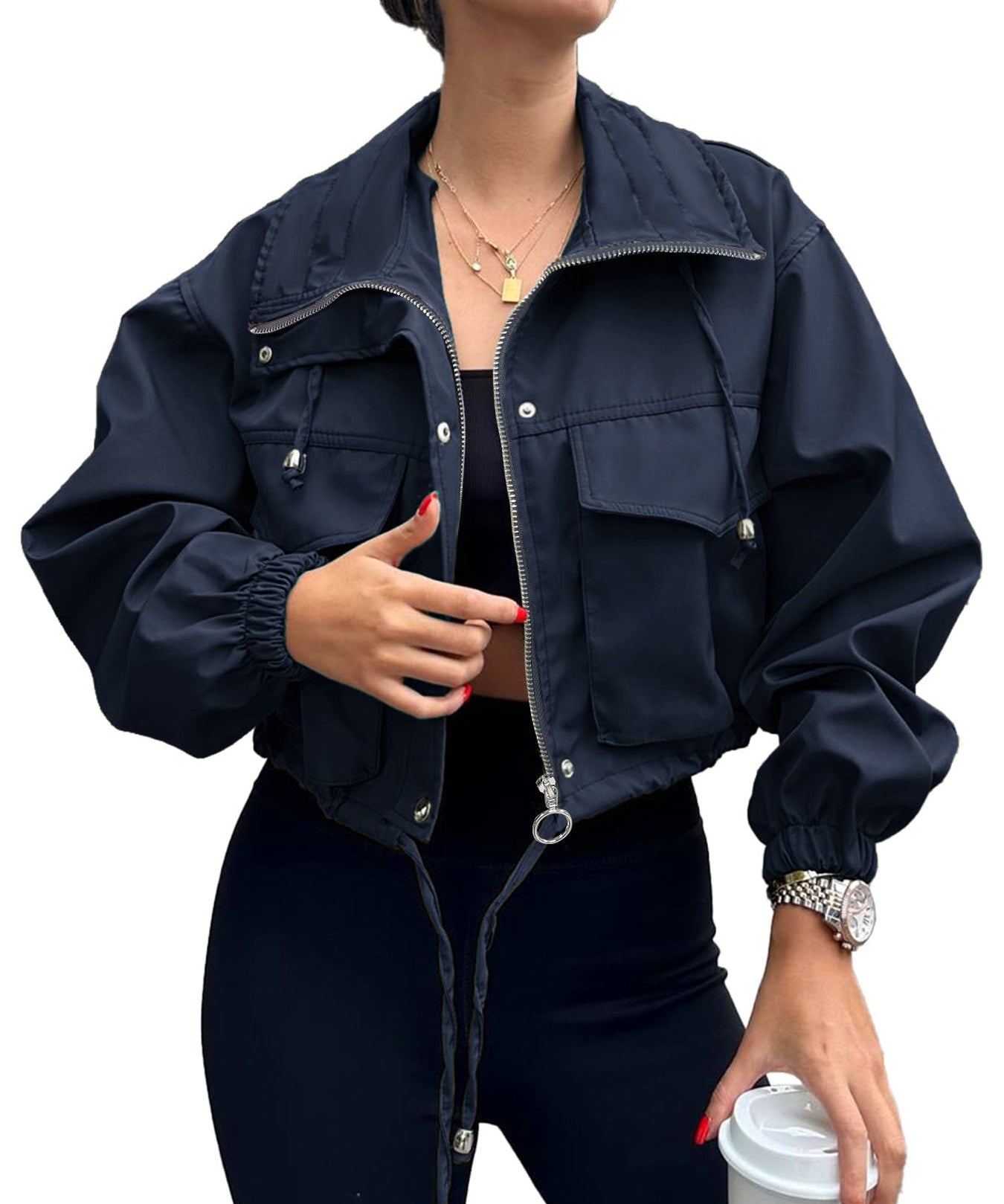 AGAPITA™ – Lightweight Zip-Up Cropped Jacket