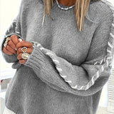 KALIYAH™ - Casual Round Neck Long Sleeve Sweater