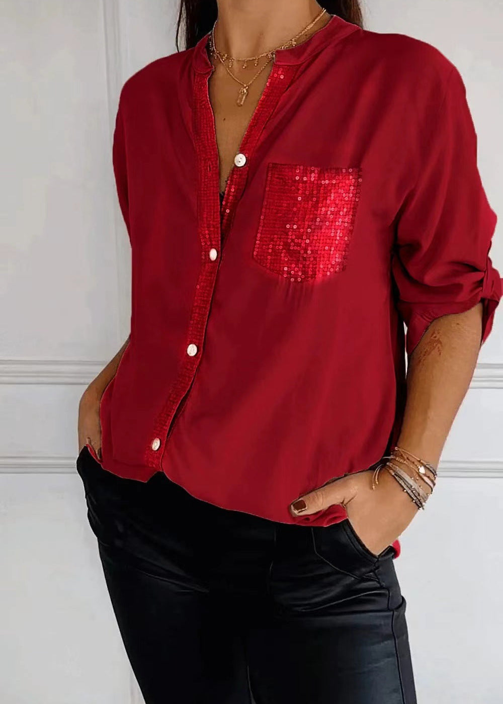 DANICA™ -  Sequin Detailed Blouse