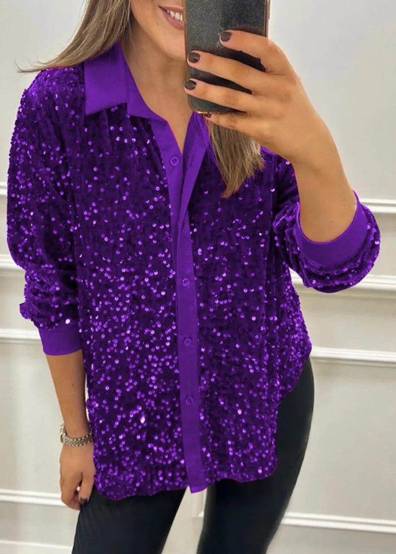CIARA™ - Shimmer Sequin Shirt