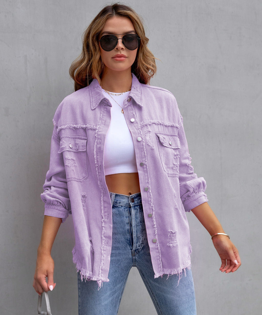EUGENIA™ – Relaxed Drop Shoulder Collared Jacket