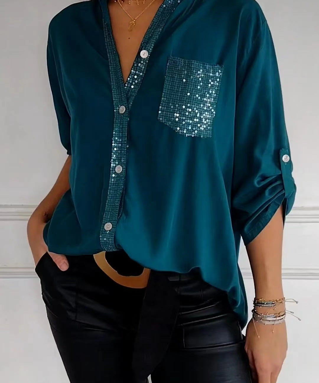 DANICA™ -  Sequin Detailed Blouse