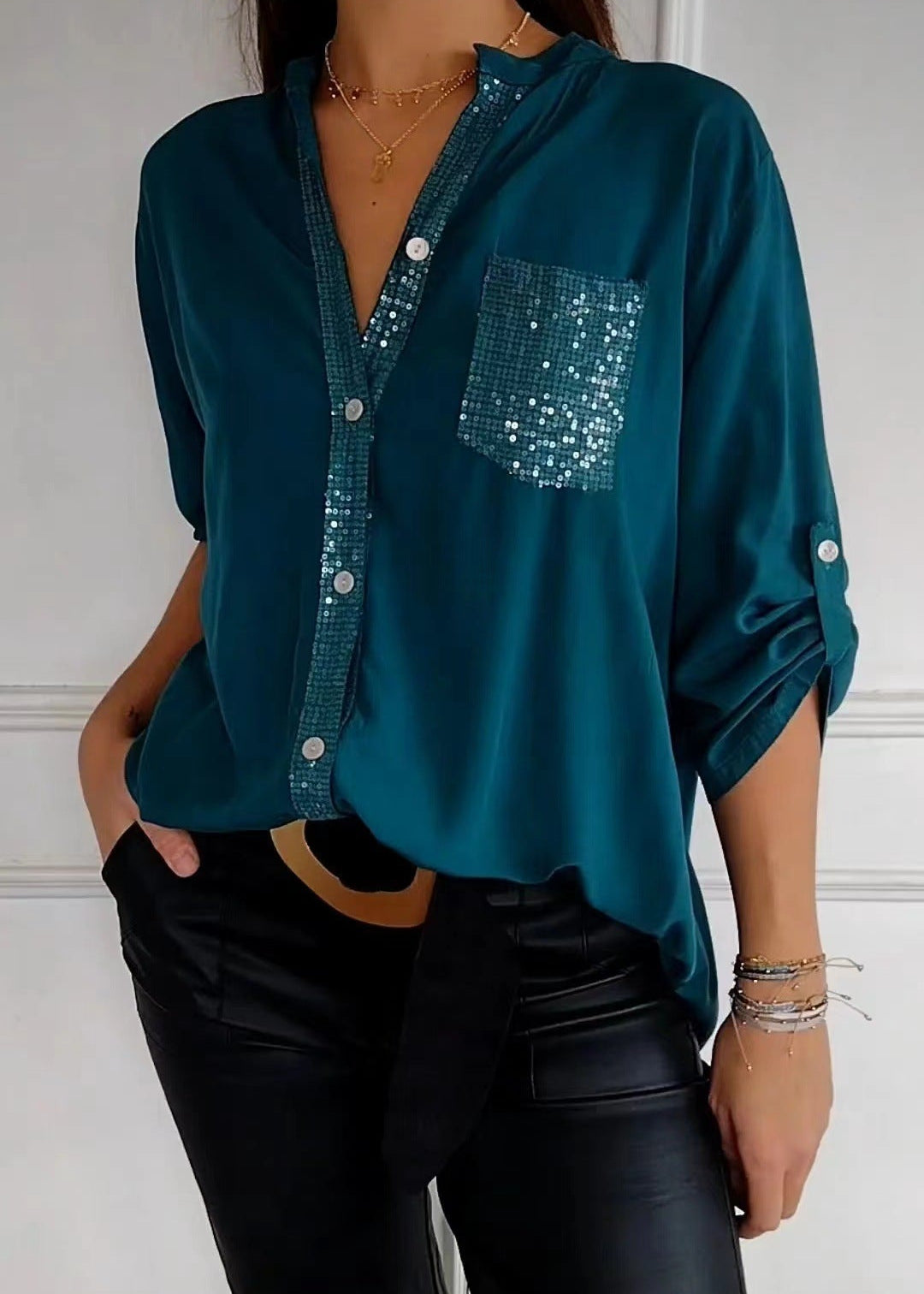 DANICA™ -  Sequin Detailed Blouse